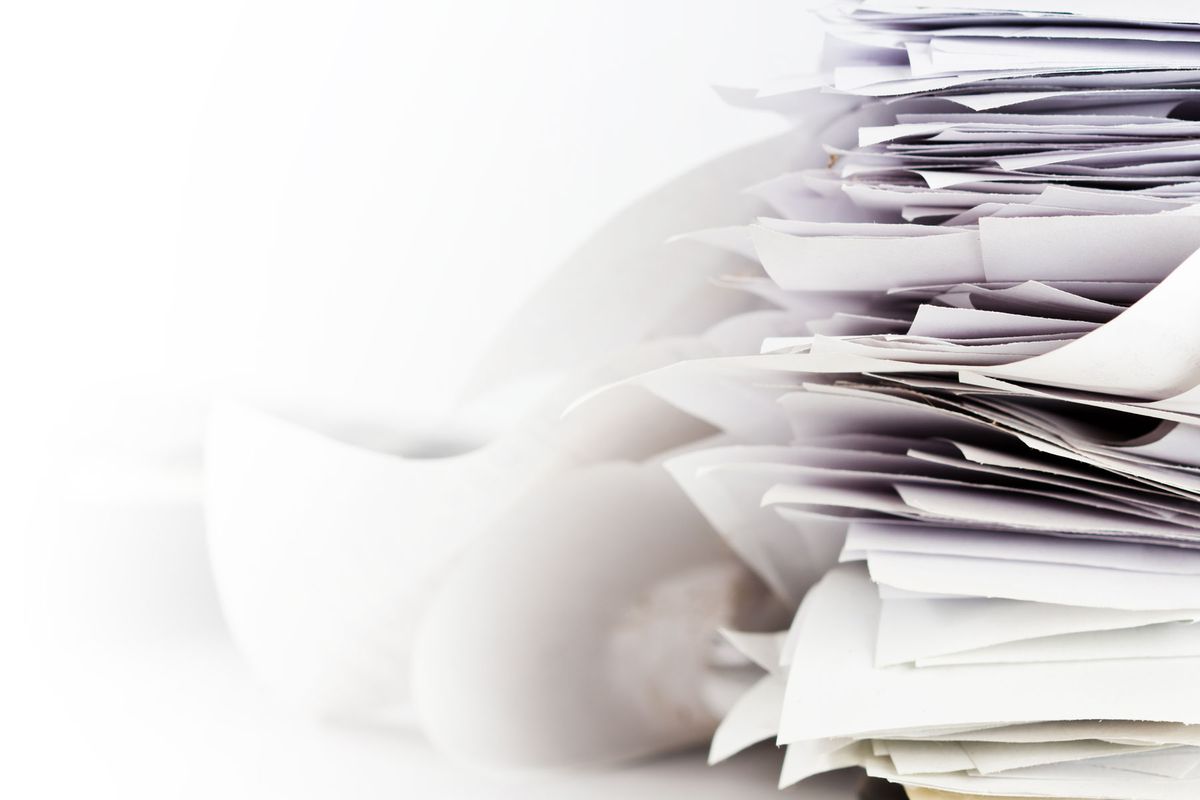 Financial reports and paperwork on a desk